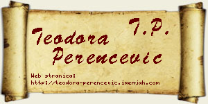 Teodora Perenčević vizit kartica